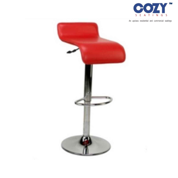 Modular Swivel ABS Plastic Polished Chrome Lounge Area Bar Stool 1 Seater -Pink