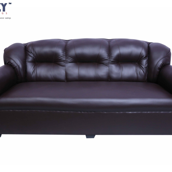 Harloy Premium Leatherette upholstery Living Room Comfort Sofa 3 Seater Set- Chocolate Brown