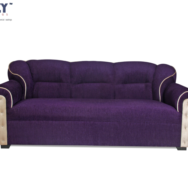 Royal Sepang Comfort Premium fabric upholstery Sectional Manhattan Sofa 3 Seater Set- Dark Purple