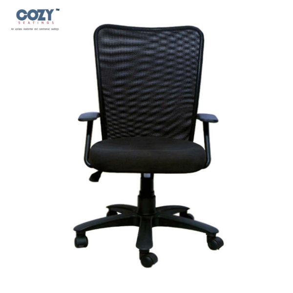 Stylux Premium Synthetic Rattan Office Furniture Workstation Chair Set of 1- Black