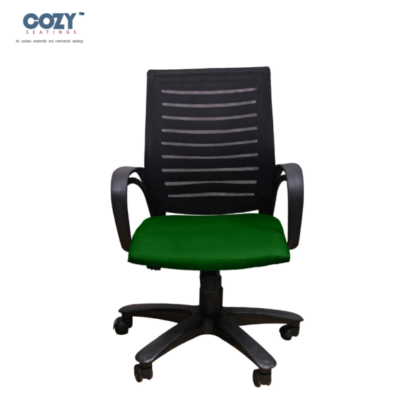 Stylux Premium Synthetic Rattan Office Furniture Workstation Chair Set of 1- Green