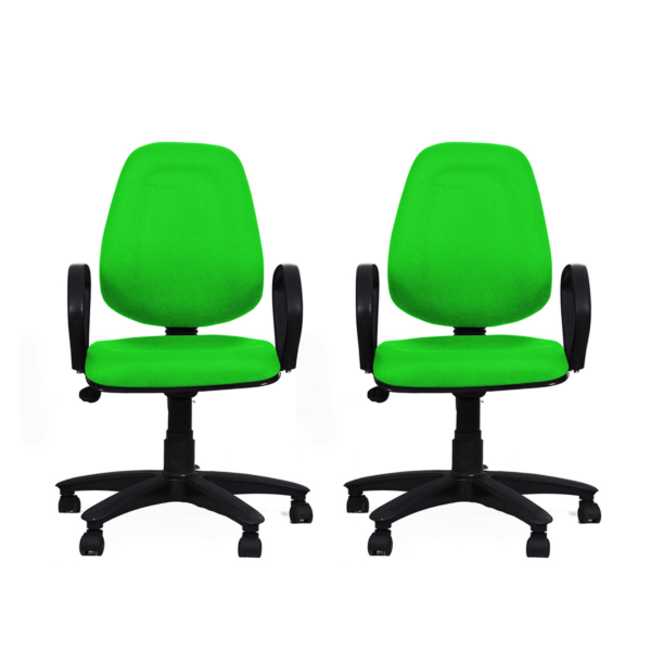 Stylux Premium Synthetic Rattan Office Furniture Conference Chairs Set of 1- Green