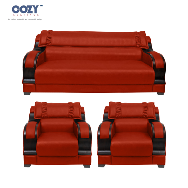 Modular Wooden Contemporary style living room sofa set - Orange(3+1+1)